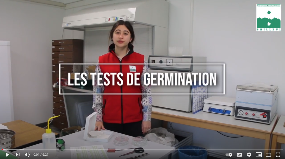 vidéo sur les techniques de tests de germination