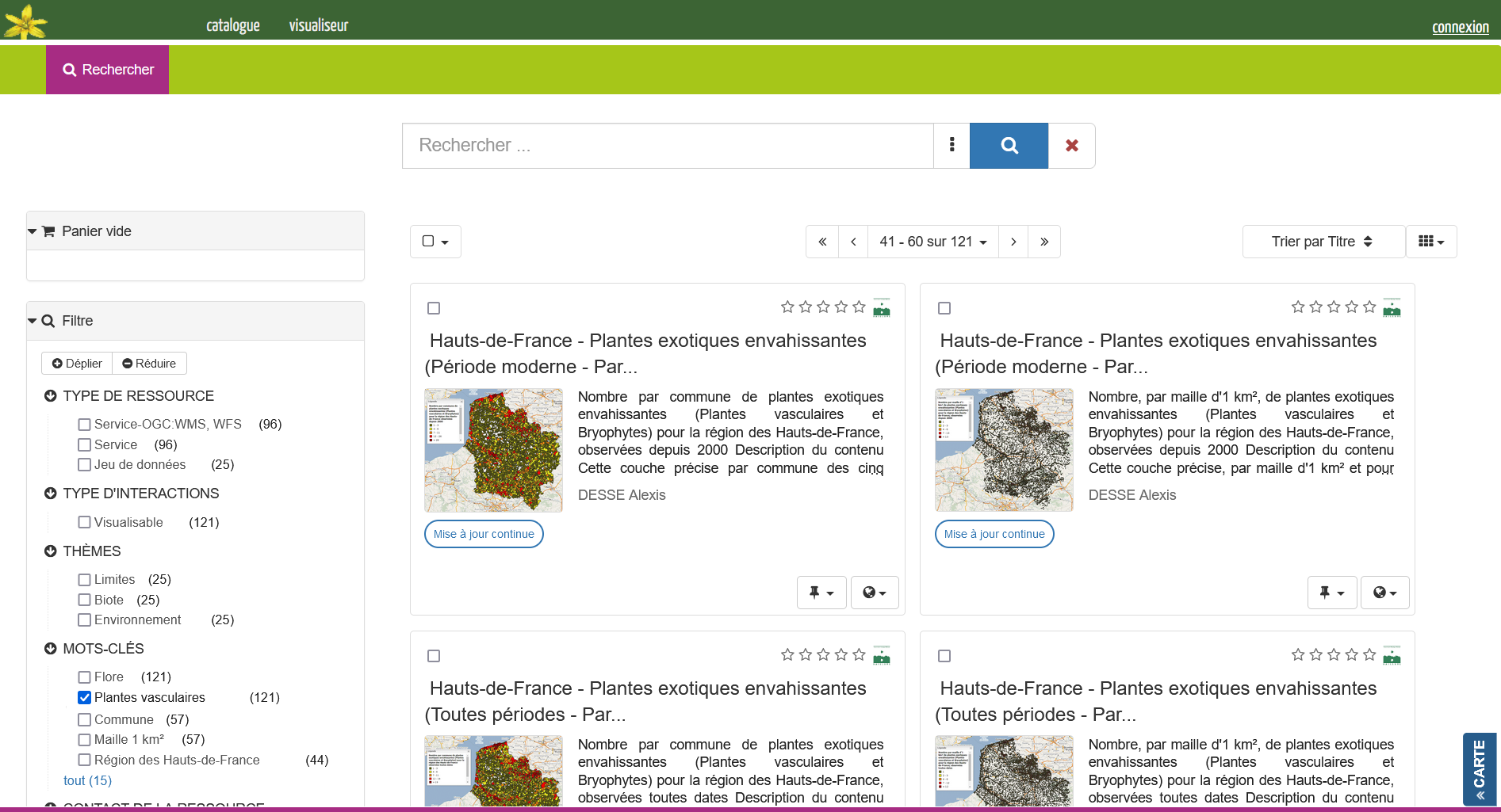 services cartographiques WMS-WFS 