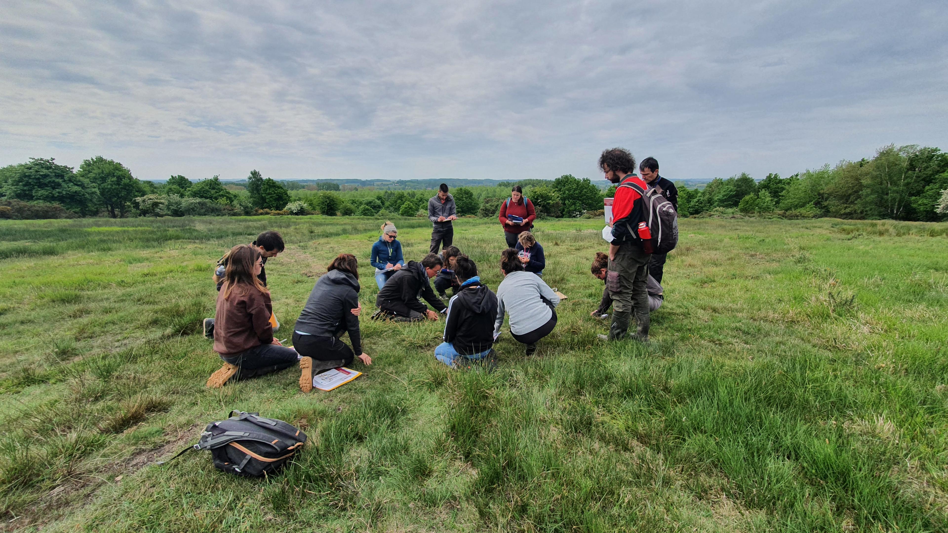 Première sortie de terrain pour les stagiaires de l'École de phytosociologie