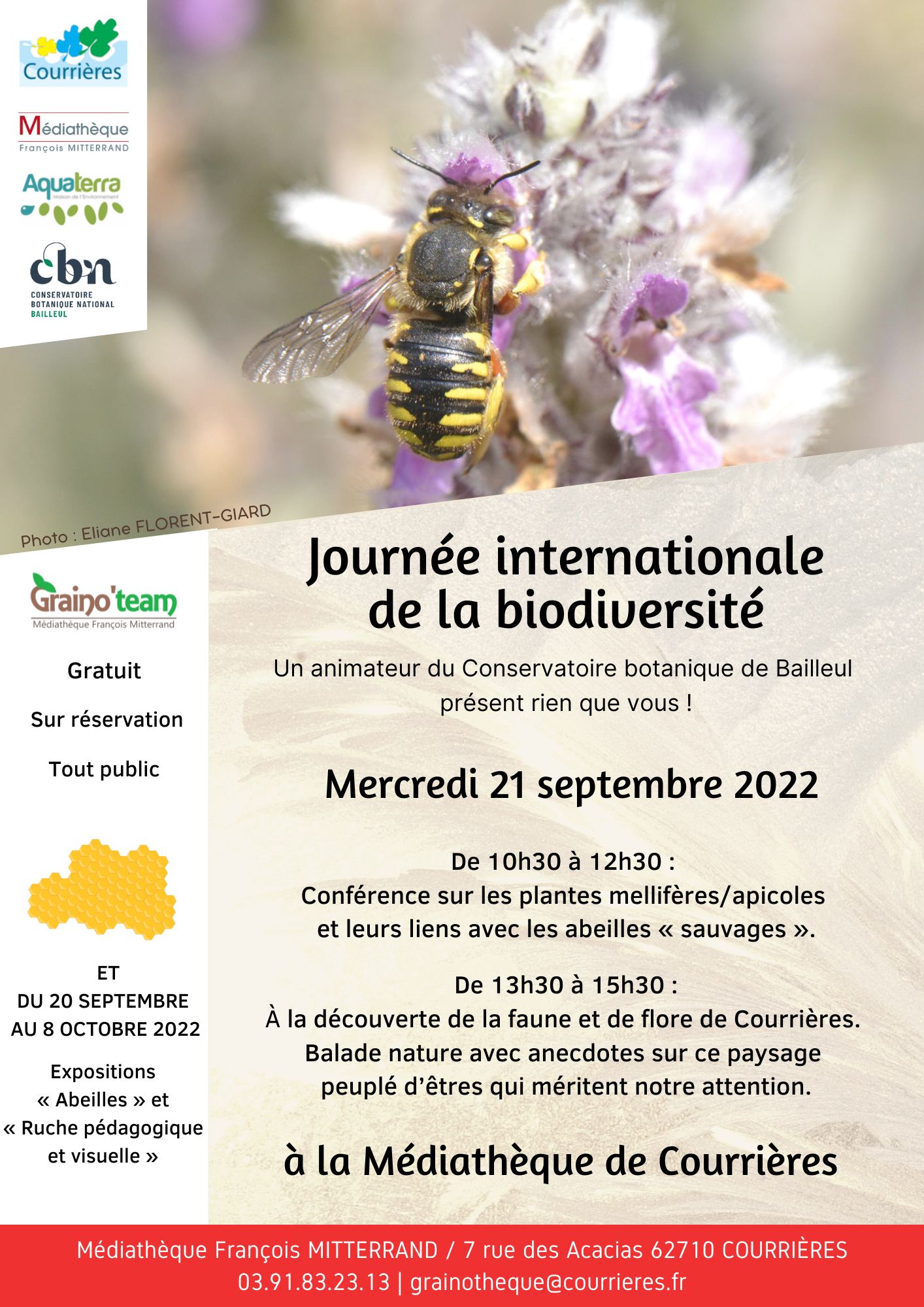 Journée internationale de la biodiversité à la médiathèque de Courrières (62)