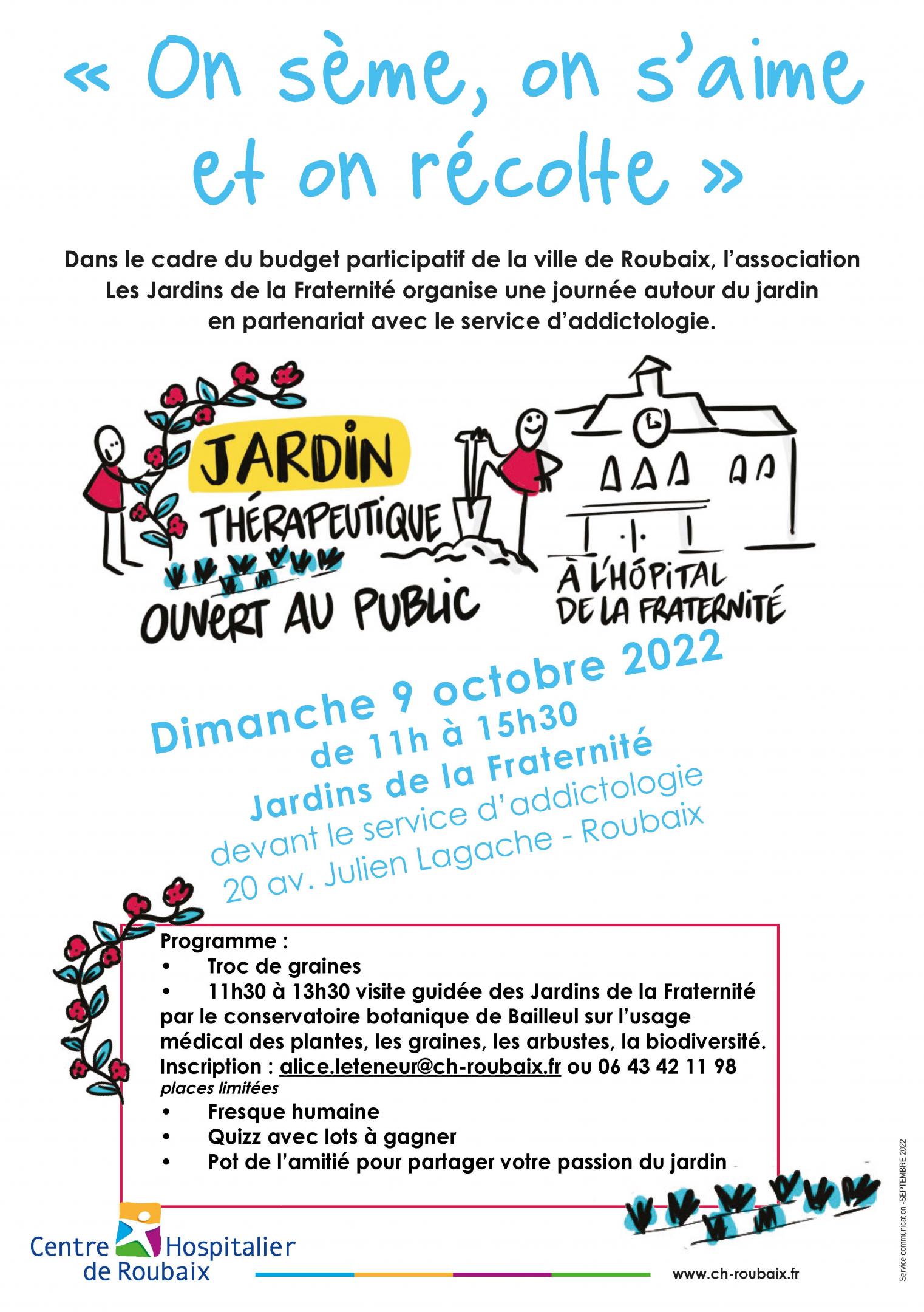 Visite guidée des Jardins de la Fraternité de Roubaix (Nord)