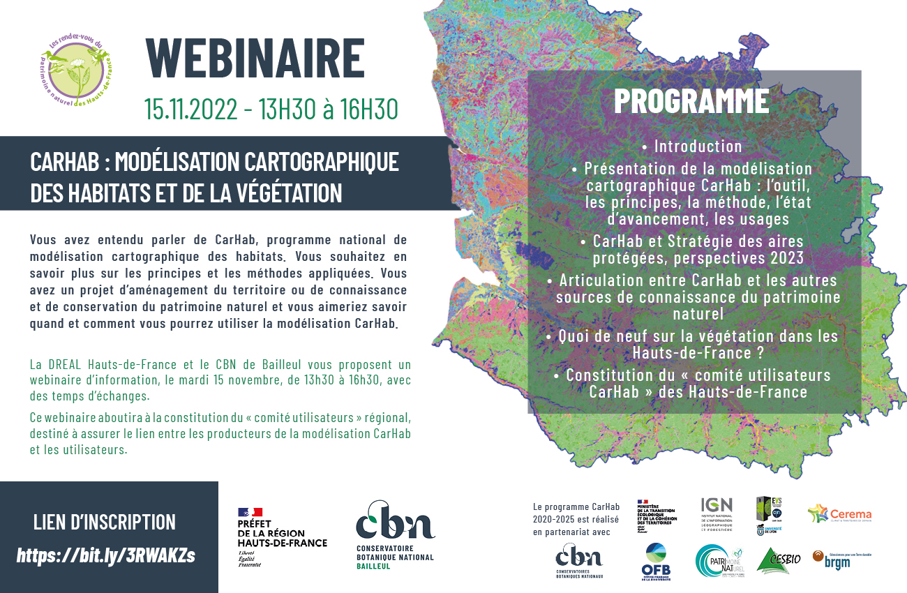 Webinaire CARHAB : modélisation cartographique des habitats et de la végétation