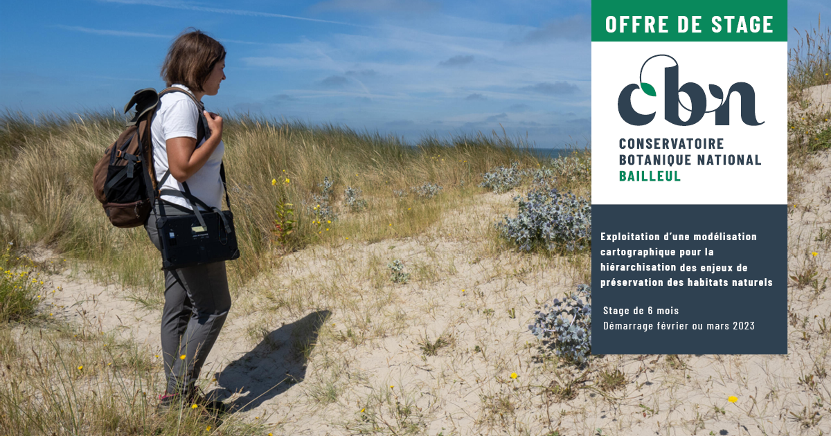 Offre de stage 2023 : "Exploitation d’une modélisation cartographique pour la hiérarchisation des enjeux de préservation des habitats naturels"