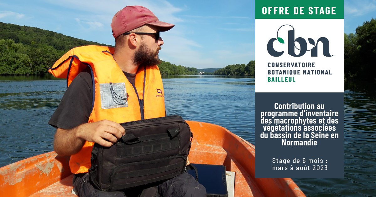Offre de stage 2023 : "Contribution au programme d’inventaire des macrophytes et des végétations associées du bassin de la Seine en Normandie"
