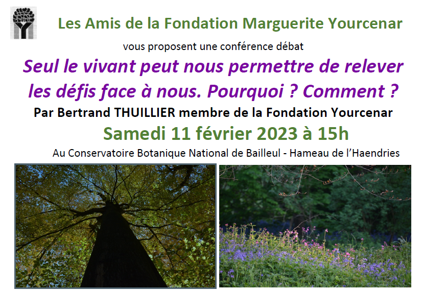 Conférence des Amis de la Fondation Marguerite Yourcenar au CBN de Bailleul
