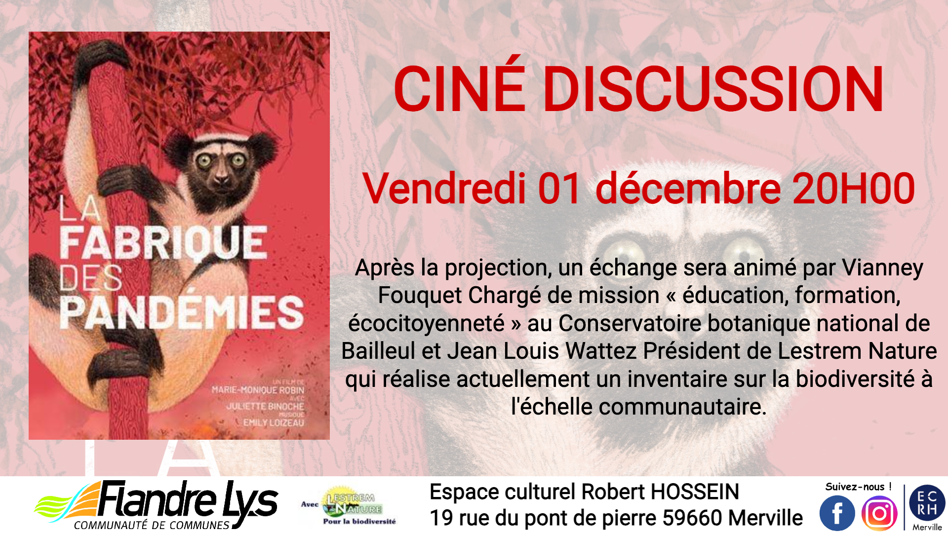 Ciné-discussion "La fabrique des pandémies" à Merville (Nord)