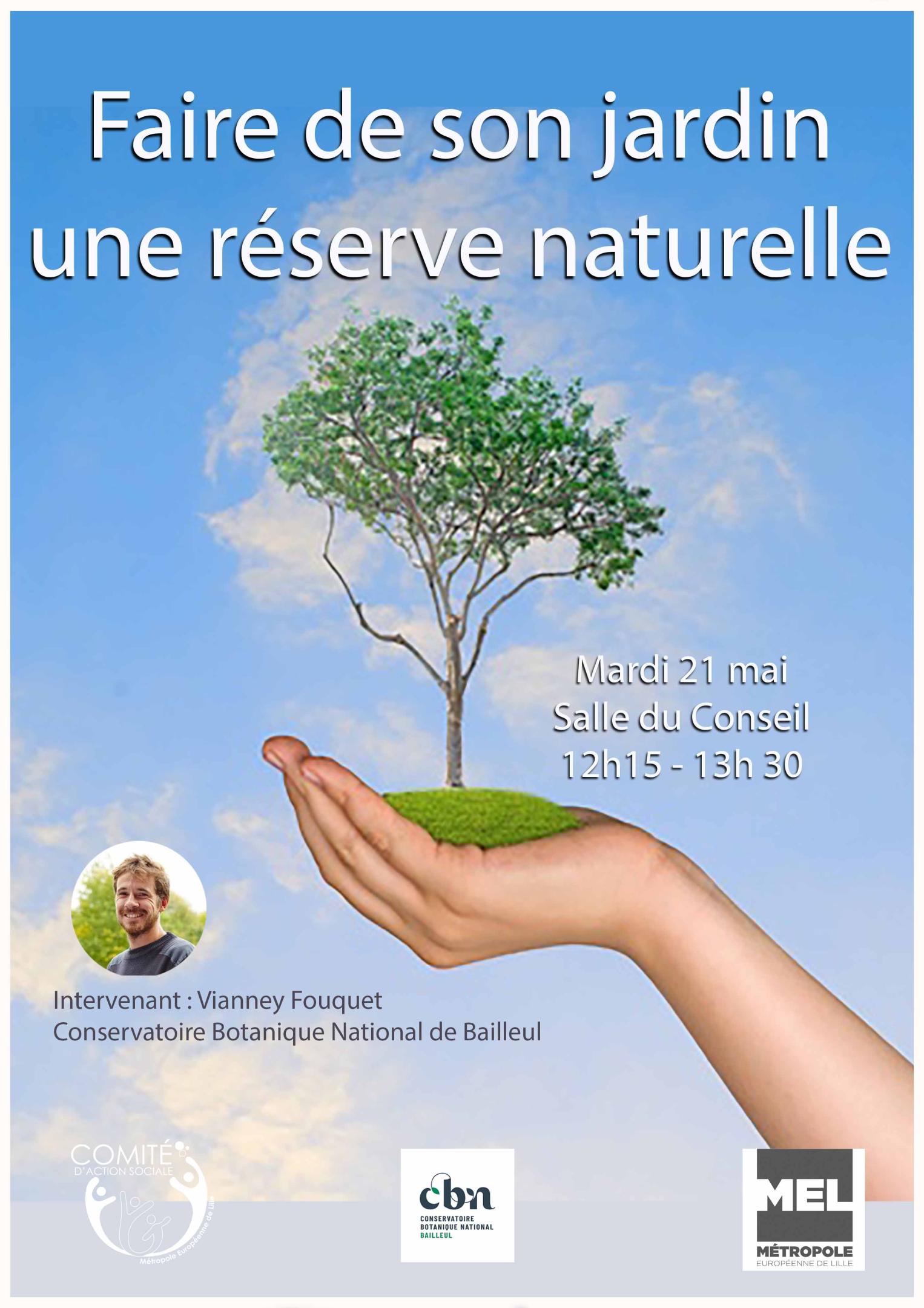 Conférence "Faire de son jardin une réserve naturelle" à Lille (Nord)