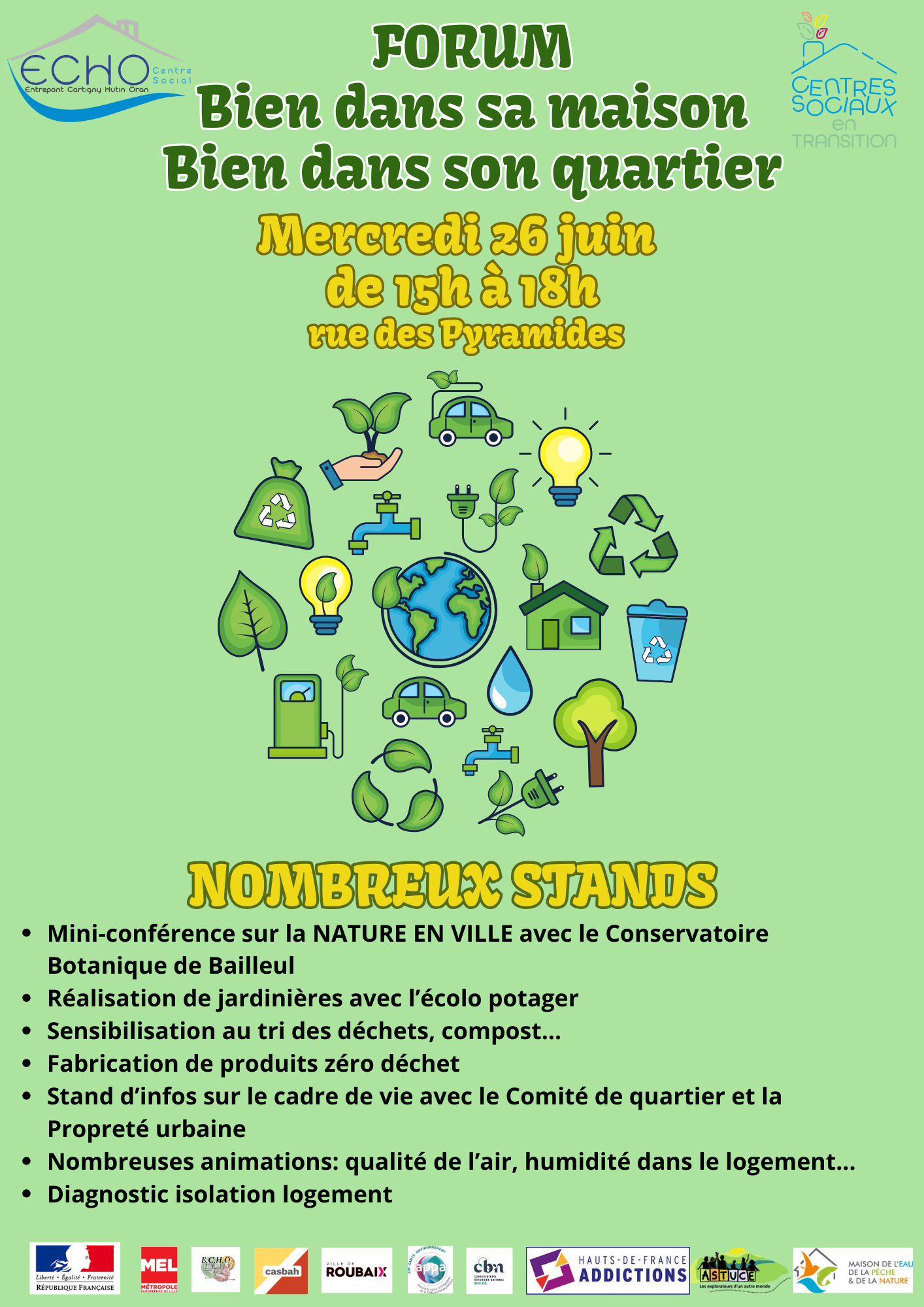 Forum " bien dans sa maison, bien dans son quartier" à Roubaix (Nord)