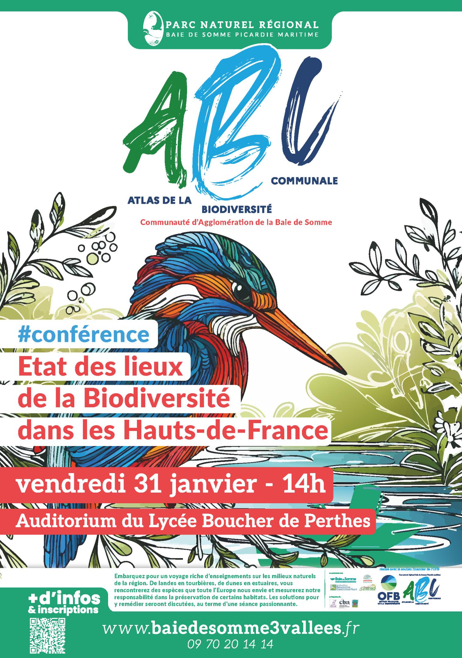 Conférence : "Etat des lieux de la Biodiversité dans les Hauts-de-France" à Abbeville (
