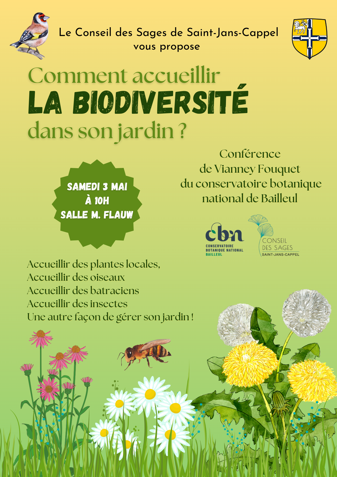  Comment accueillir la biodiversité dans son jardin ? - Saint-Jans-Cappel (Nord)