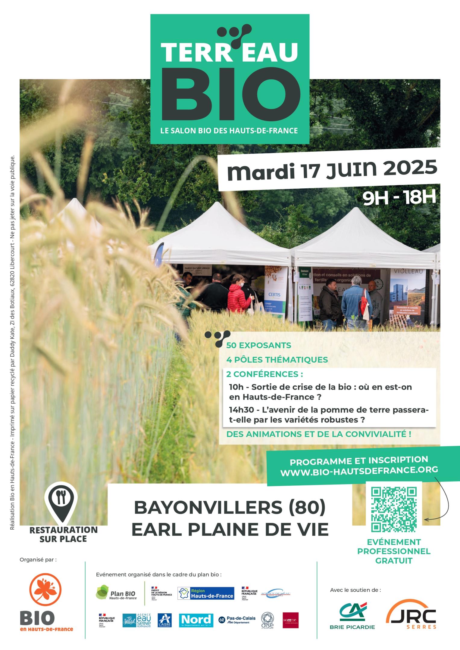 Le CBN de Bailleul au salon de l’agriculture biologique « Terr’Eau Bio » 