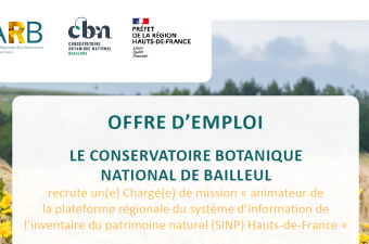 Offre d'emploi : Chargé(e) de mission « animateur de la plateforme régionale du système d’information de l’inventaire du patrimoine naturel (SINP) Hauts-de-France »