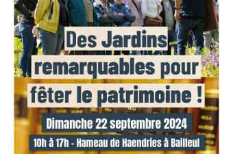  Ouverture de nos jardins le dimanche des Journées du patrimoine 2024
